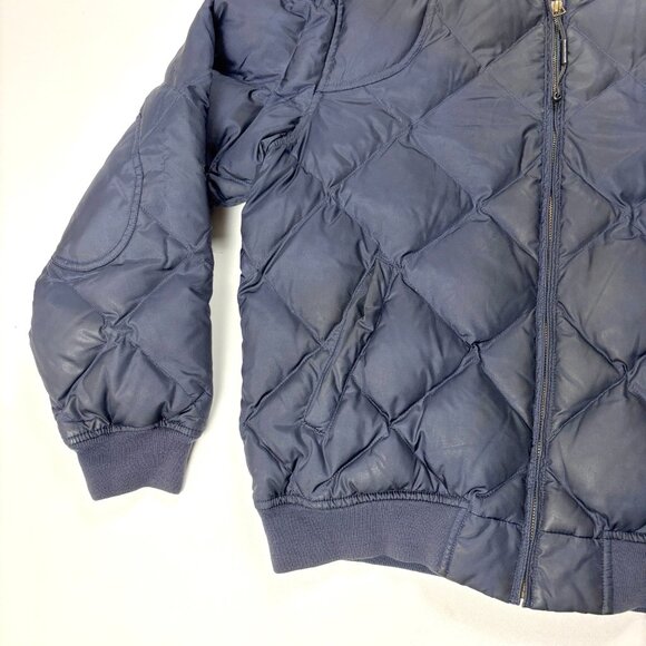 Vintage Polo Ralph Lauren Mens Diamond Quilted Down Jacket Sz M Blue - Picture 3 of 7